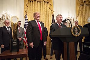 President Trump Welcomes the Clemson Tigers to the White House (32881336088)