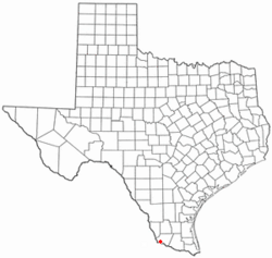 Location of Escobares, Texas