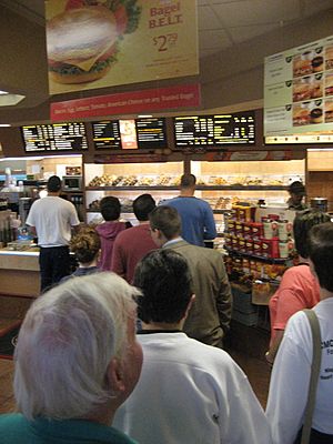 Typical queue at Tim Hortons