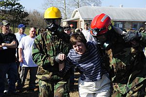 U.S. Marines Training Exercise for Temporary Critical Support to Enable Community Recovery after a CBRNE Incident