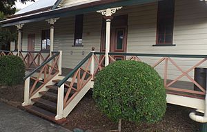 Verandah of Pine Rivers Shire Hall at Strathpine, Queensland
