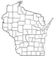 Location of Farmington, Polk County, Wisconsin