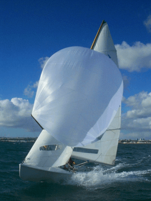 470 dinghy, with Gildas Philippe and Tanguy Cariou