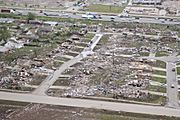 Aerial view of 2013 Moore tornado damage