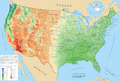 Average precipitation in the lower 48 states of the USA