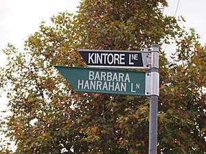 Barbara Hanrahan Lane sign