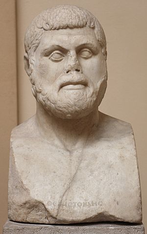 Busto di temistocle, da originale greco del V secolo ac, dal decumano presso il casamento del temistocle