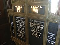 Cleveland Union Terminal track sign (15-16)