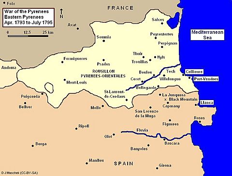 Eastern Theater Pyrenees War 1793 to 1795