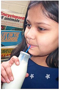 Glass School Milk Bottle