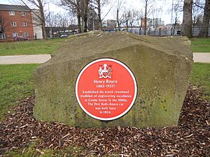 Henry Royce Red Plaque Hulme Park