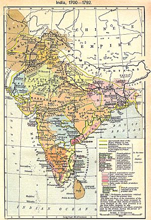 India map 1700 1792