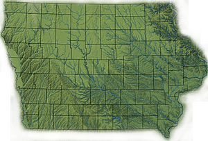 Iowa topography