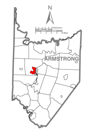 Location within Armstrong County