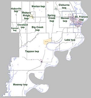 Phillips County Arkansas 2010 Township Map small