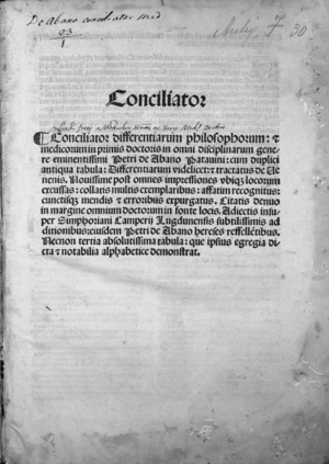Pietro - Conciliator differentiarum philosophorum et precipue medicorum - 2989416