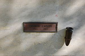 Truman Capote grave at Westwood Village Memorial Park Cemetery in Brentwood, California