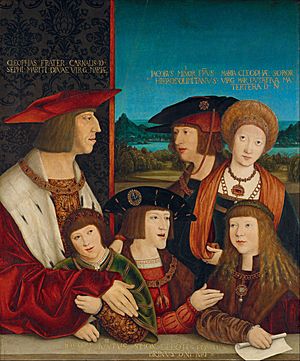 Bernhard Strigel - Emperor Maximilian I with His Family - Google Art Project
