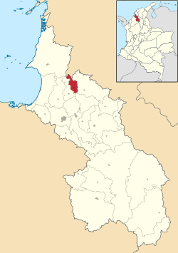 Location of the municipality and town of Chalán in the Sucre Department of Colombia.