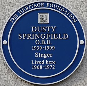 Dusty Springfield blue plaque