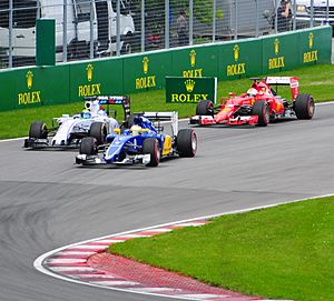 Ericsson leading Massa and Vettel