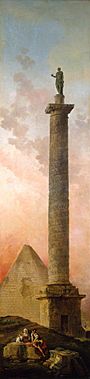 Hubert Robert - Landscape with a Triumphal Column