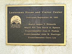 Lanterman House Visitor Center Sign
