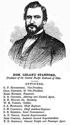 Leland Stanford and CPRR Officers 1870