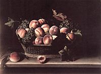 Basket with Peaches and Grapes, 1631