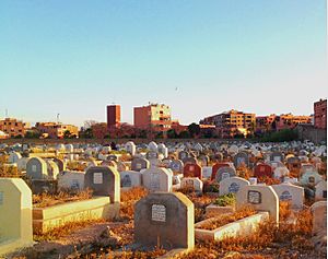 MD.BOUALAM photographer a muslim cemetery at sunset Marrakesh