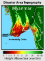 Myanmar Disaster Topography