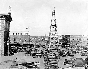 Oil Rig, Main Street, Breckinridge, Texas, 1920