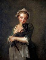 Philippe Mercier (1689-1760) - A Girl Holding a Cat - NG 433 - National Galleries of Scotland