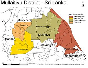 DS and GN Divisions of Mullaitivu District, 2006