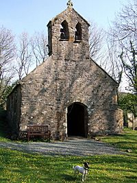 stone church with double belcote