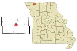 Location in Worth County and Missouri