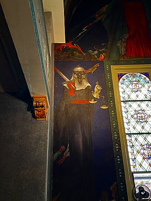 "Injustice" mural by Maxo Vanka at the St Nicholas Croatian Catholic Church in Millvale, PA, USA