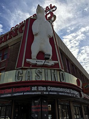 2015-03-16 13 24 39 "White King" polar bear on the Commercial Casino in Elko, Nevada