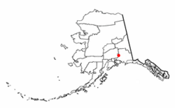 Location of Mendeltna, Alaska