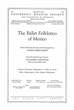 Ballet Folklorico de Mexico-1963 program
