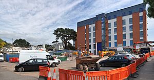 Building work at Lafrowda, Exeter University, 2011