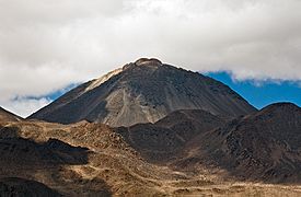 Closeup on the sairecábur volcano