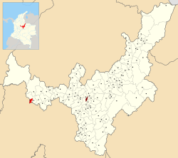Location of the municipality and town of La Victoria, Boyacá in the Boyacá Department of Colombia.