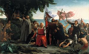 Desembarco de Colón de Dióscoro Puebla