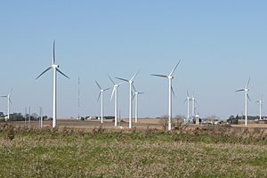 Illinois wind farm near I-39 exit 82
