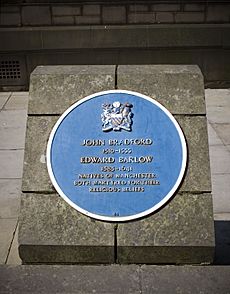 John bradford edward barlow blue plaque manchester cathedral