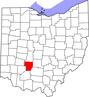 Map of Ohio highlighting Fayette County