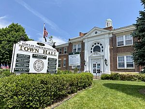North Hempstead Town Hall, located in Manhasset, the town seat.