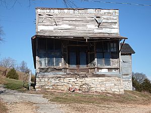 Old store building in Jamesville, Stone County, Missouri