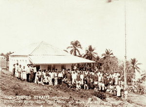 Queensland State Archives 2531 Murray Island court house and people 1898